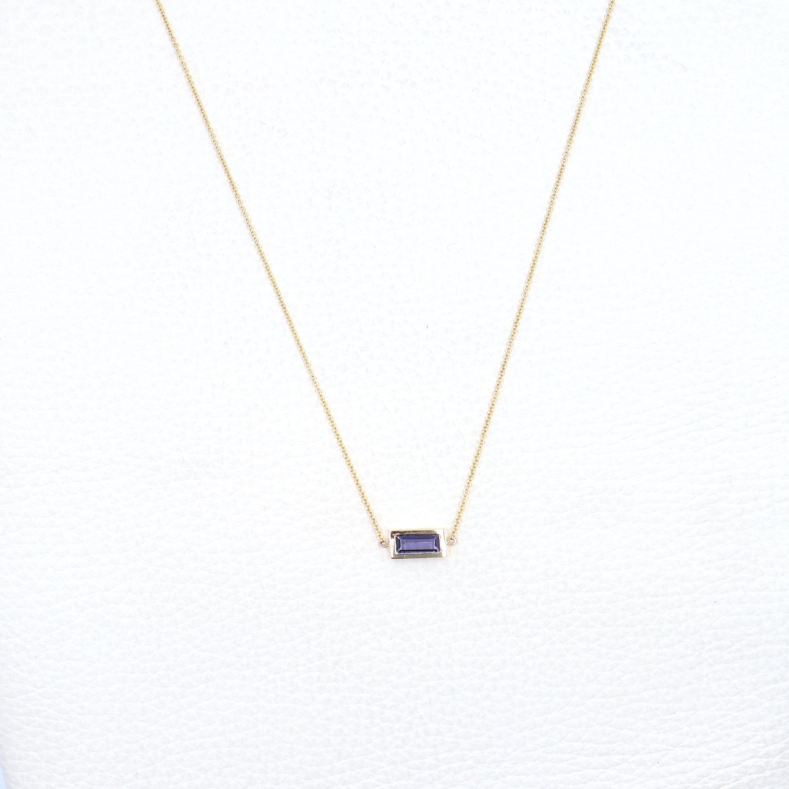 DUET . IOLITE BAR NECKLACE