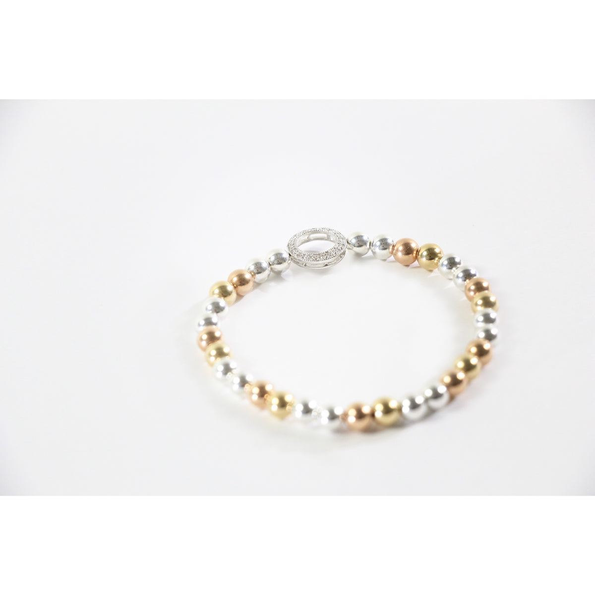 Silver Lining | Rose . Gold . Silver Beaded Bracelet - ChloeYves